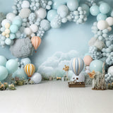 Happy Birthday Backdrop Hot Air Balloon Flight Backdrop BRP10-329