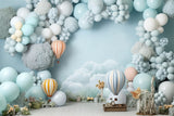 Happy Birthday Backdrop Hot Air Balloon Flight Backdrop BRP10-329