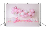 Pink Birthday Background Rose Balloon Garland Backdrop BRP10-338