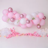 Pink Birthday Background Rose Balloon Garland Backdrop BRP10-338