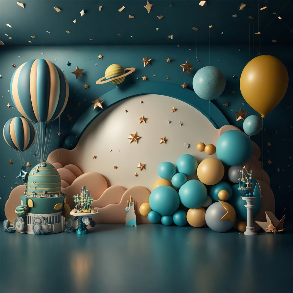 Diy Backdrop Birthday Galactic Hot Air Balloon Backdrop BRP10-340