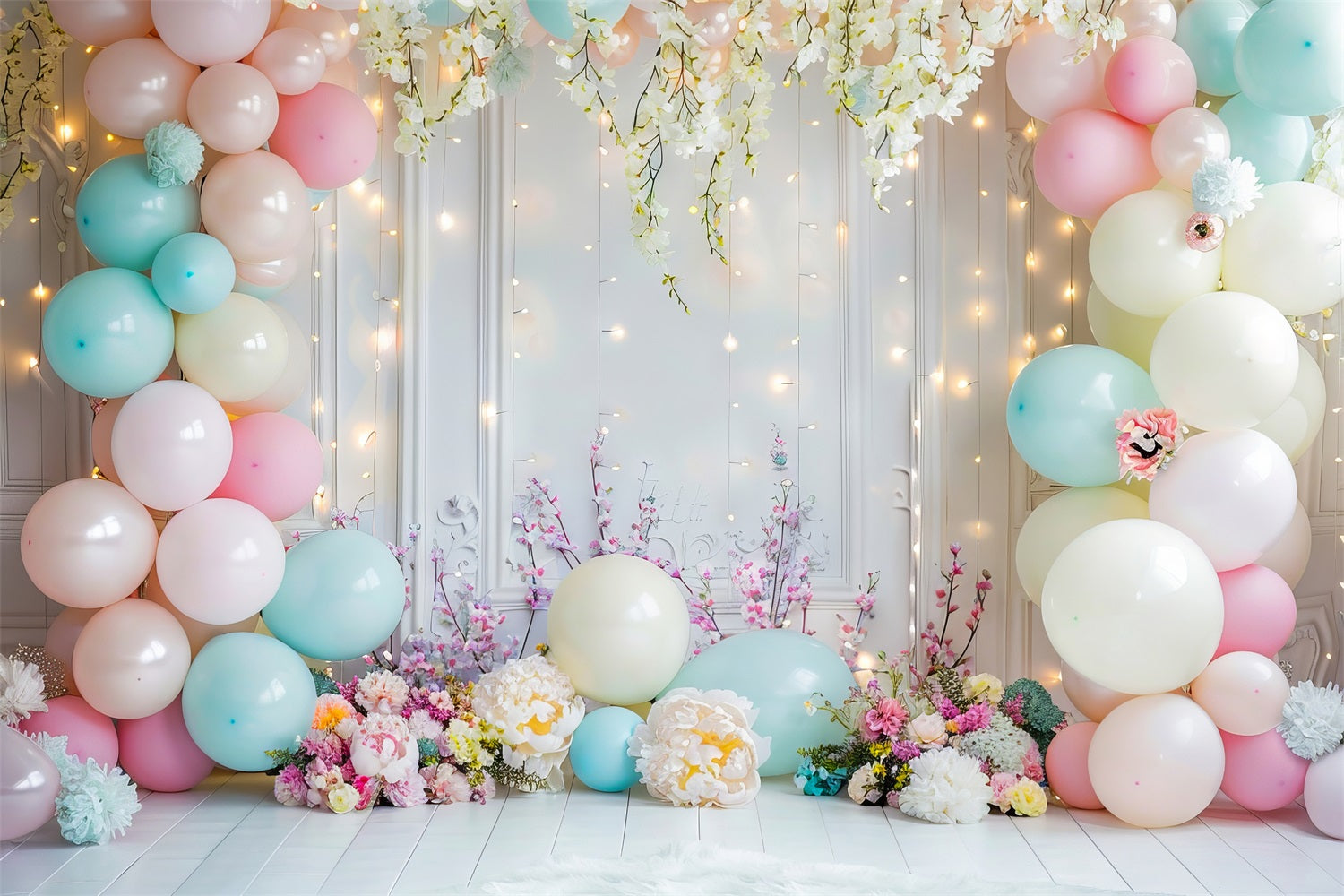 Backdrops For Birthday Parties Balloon Arch Floral Backdrop BRP10-345