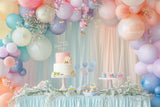 Birthday Party Photo Backdrop Cake Table Balloons Backdrop BRP10-346