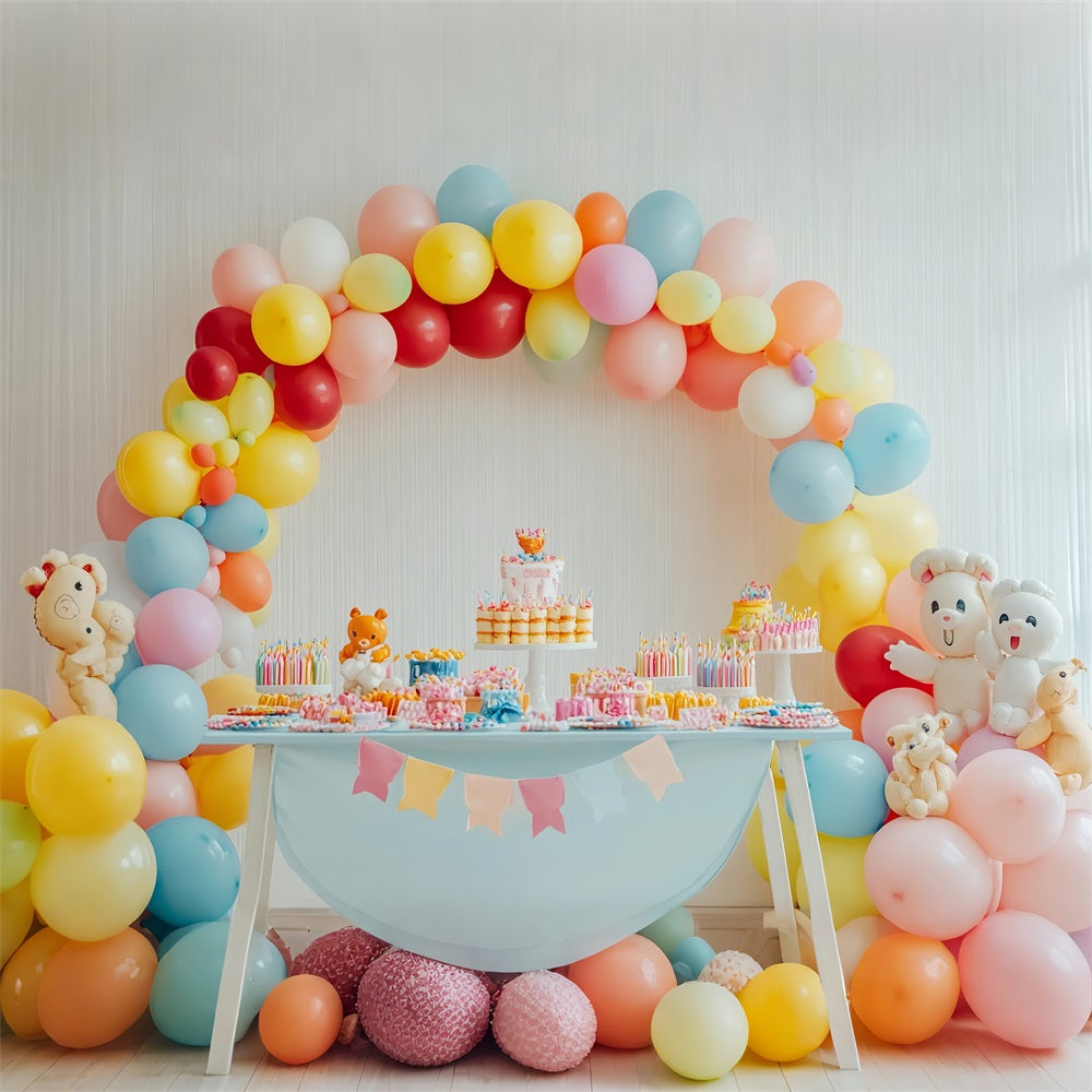 Backdrops For Birthday Kids Balloon Arch Backdrop BRP10-348