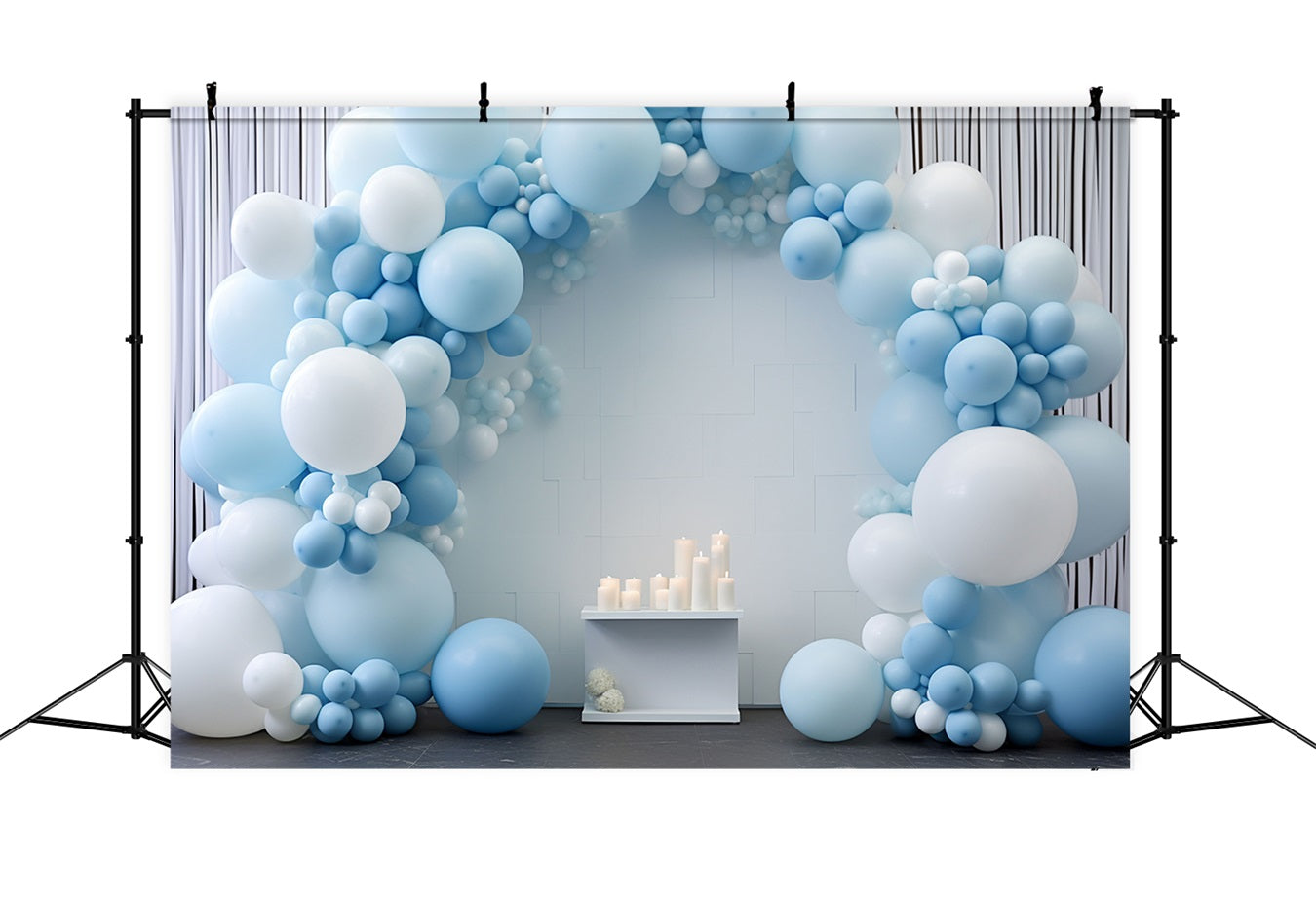 Birthday Party Backdrop Design Balloon Arch Candles Backdrop BRP10-350