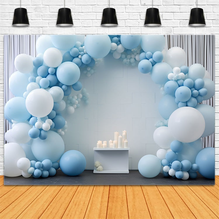 Birthday Party Backdrop Design Balloon Arch Candles Backdrop BRP10-350