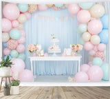 Birthday Background Photos Balloon Arch Cake Table Backdrop BRP10-351