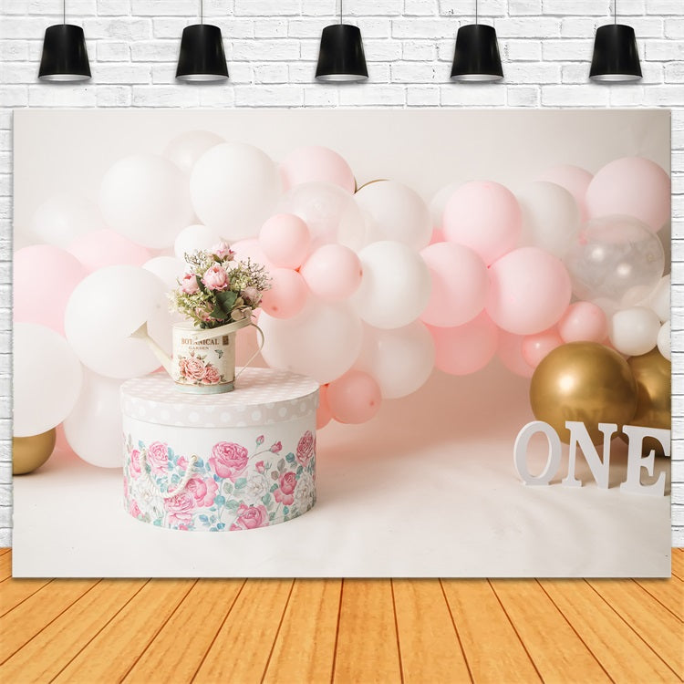 Backdrop For 1st Birthday Watering Can Balloon Backdrop BRP10-358