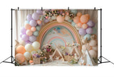 Diy Birthday Backdrop Ideas Rainbow Balloon Teepee Backdrop BRP10-365