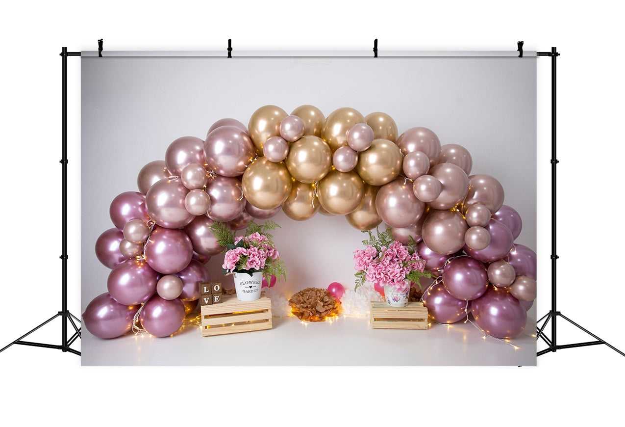 Happy Birthday Photo Background Rose Balloon Backdrop BRP10-371