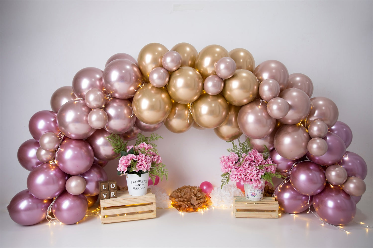 Happy Birthday Photo Background Rose Balloon Backdrop BRP10-371