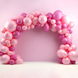 Pink Happy Birthday Background Balloon Arch Backdrop BRP10-373