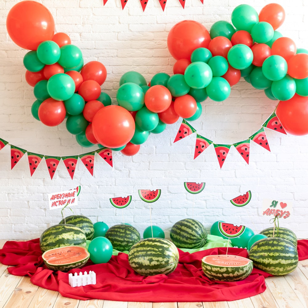 Summer Birthday Backdrop Watermelon Balloon Backdrop BRP10-388