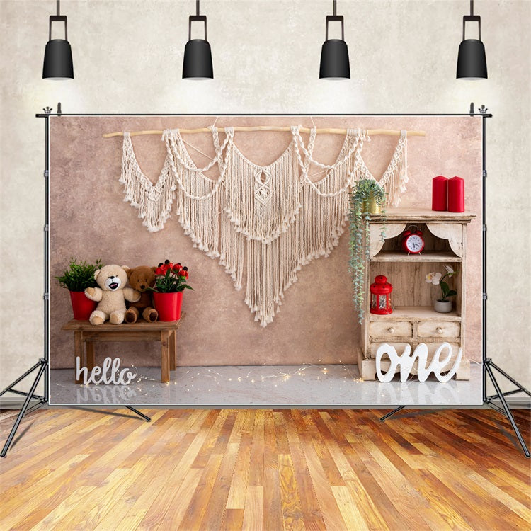 Backdrop 1st Birthday Macramé Wall Art Backdrop BRP10-390