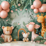 Happy Birthday Backdrop Safari Animals Jungle Backdrop BRP10-394