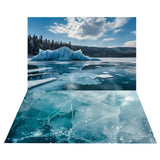 Winter Ice Field Backdrop+Frozen Lake Floor Backdrop BRP10-460