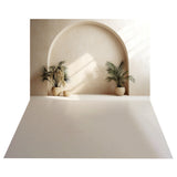 Boho Archway Elegant Decor Backdrop+Light Sand Floor Backdrop BRP10-490