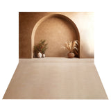 Boho Terracotta Arch Backdrop+Matte Sand Floor Backdrop BRP10-499