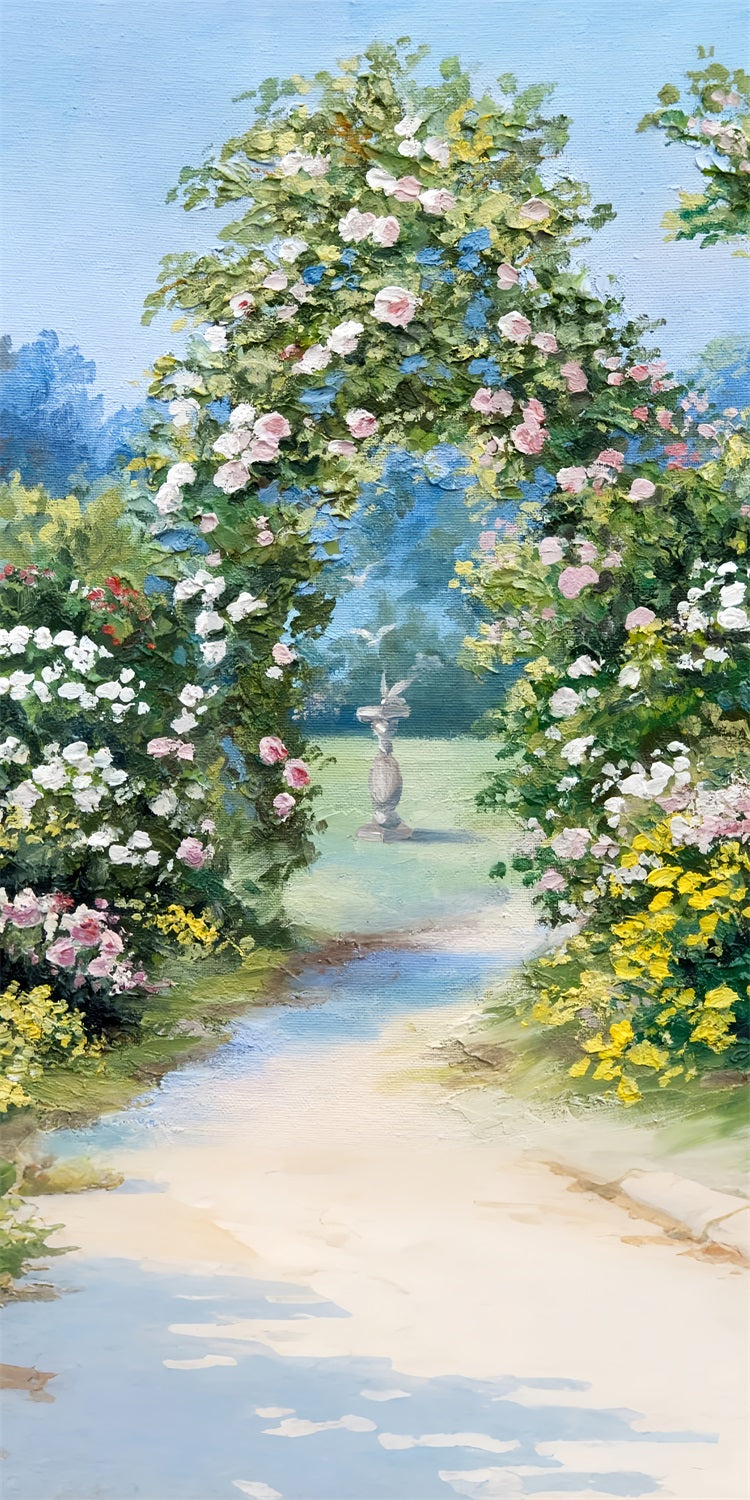 Romantic Rose Garden Archway Sweep Backdrop BRP10-522