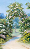 Romantic Rose Garden Archway Sweep Backdrop BRP10-522