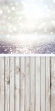 Bokeh Sparkle White Wood Sweep Floor Backdrop BRP10-534