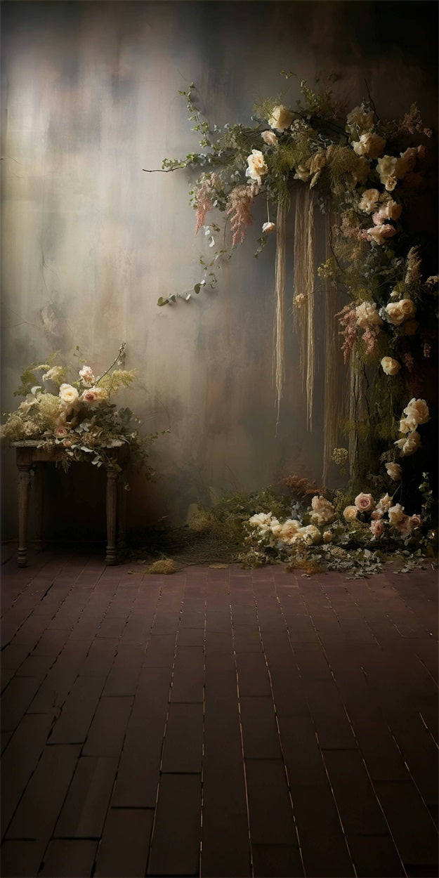 Floral Wall Sweep Vintage Fine Art Backdrop BRP10-549