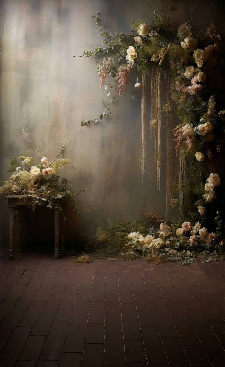 Floral Wall Sweep Vintage Fine Art Backdrop BRP10-549