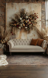 Boho Vintage Wall Sweep Floral Sofa Backdrop BRP10-565