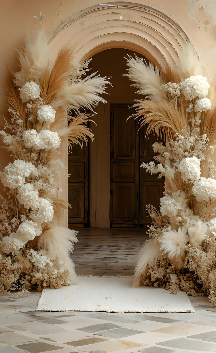 Boho Archway Sweep Floral Decor Photography Backdrop BRP10-567