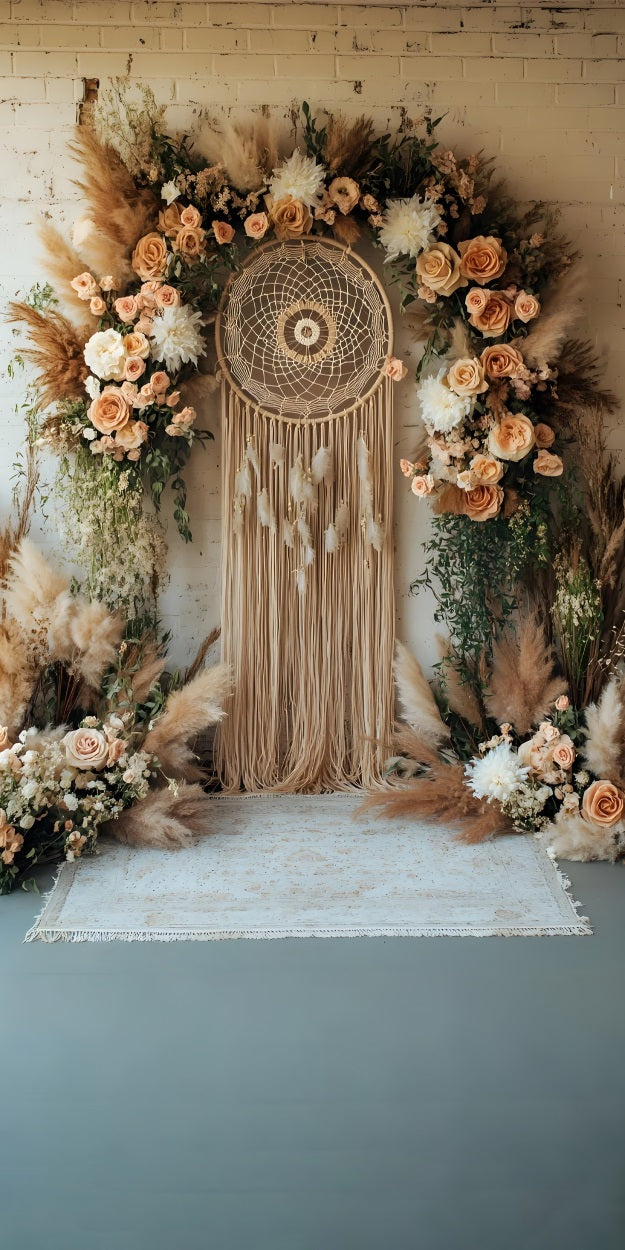 Boho Pampas Sweep Dreamcatcher Floral Decor Backdrop BRP10-569