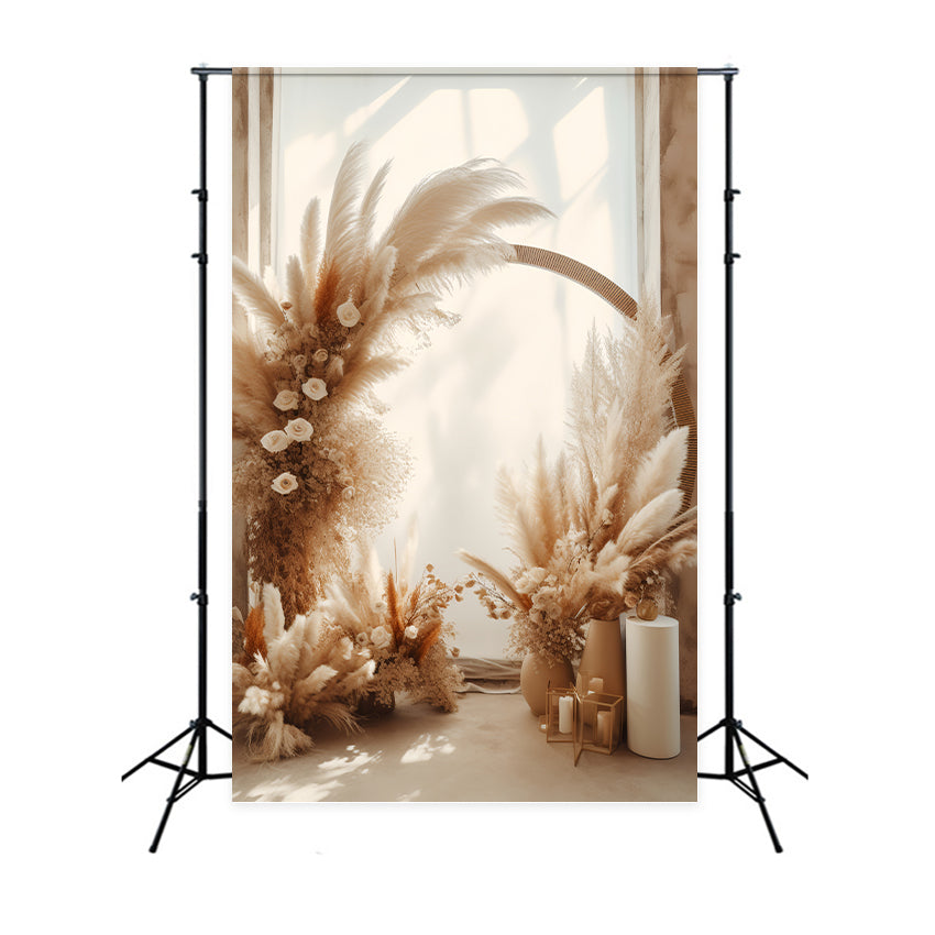 Boho Backdrops Pampas Floral Arrangement Backdrop BRP10-577