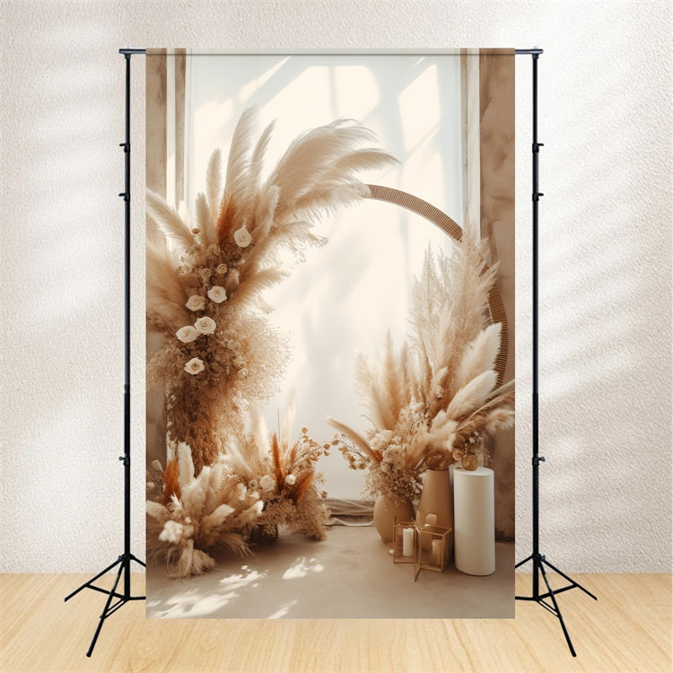 Boho Backdrops Pampas Floral Arrangement Backdrop BRP10-577