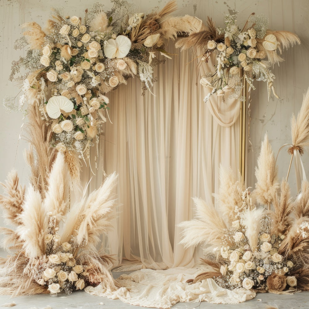 Boho Backdrop Diy Draped Floral Arch Backdrop BRP10-580