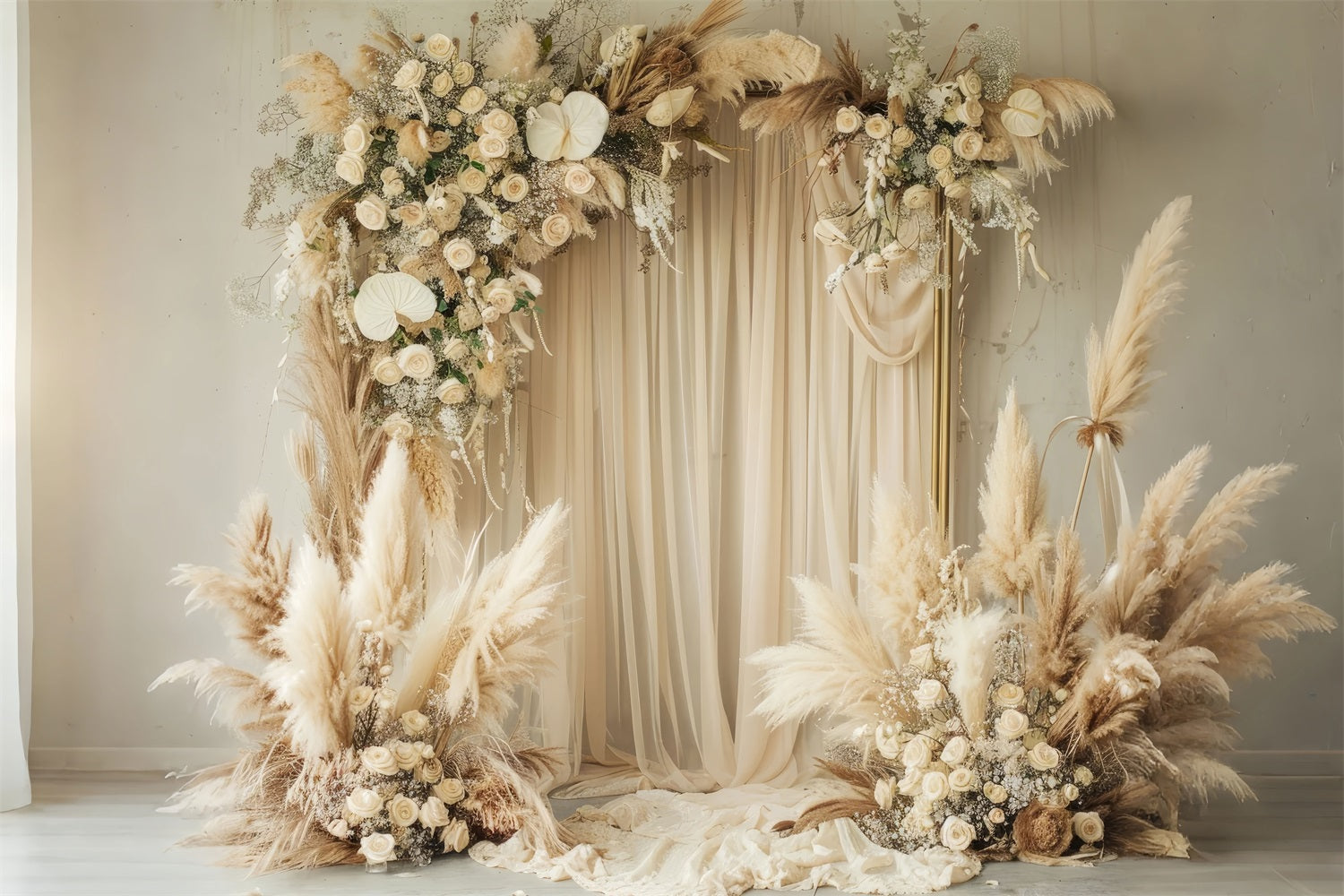 Boho Backdrop Diy Draped Floral Arch Backdrop BRP10-580