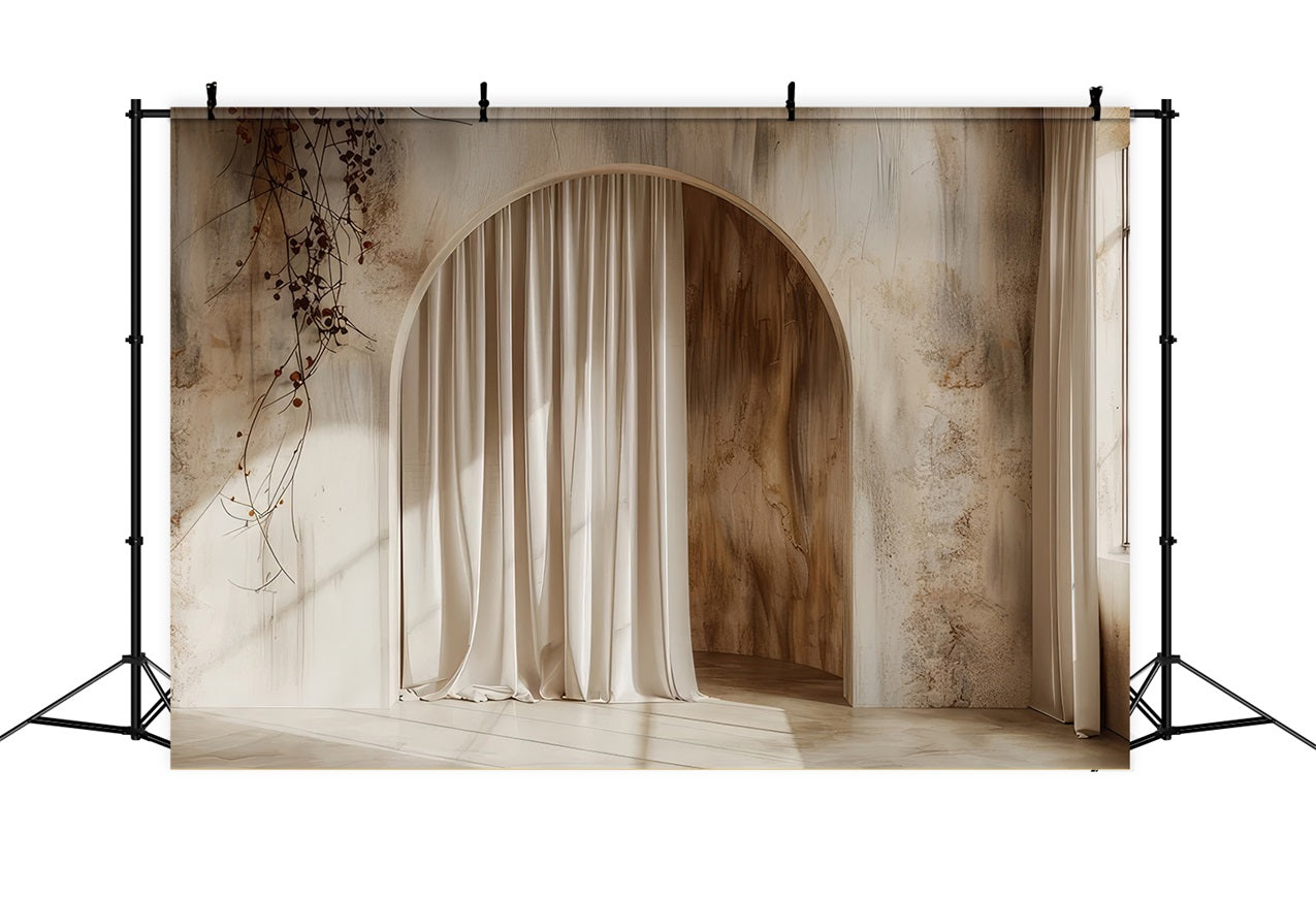 Boho Backdrops Ideas Arch Draped Curtain Backdrop BRP10-604