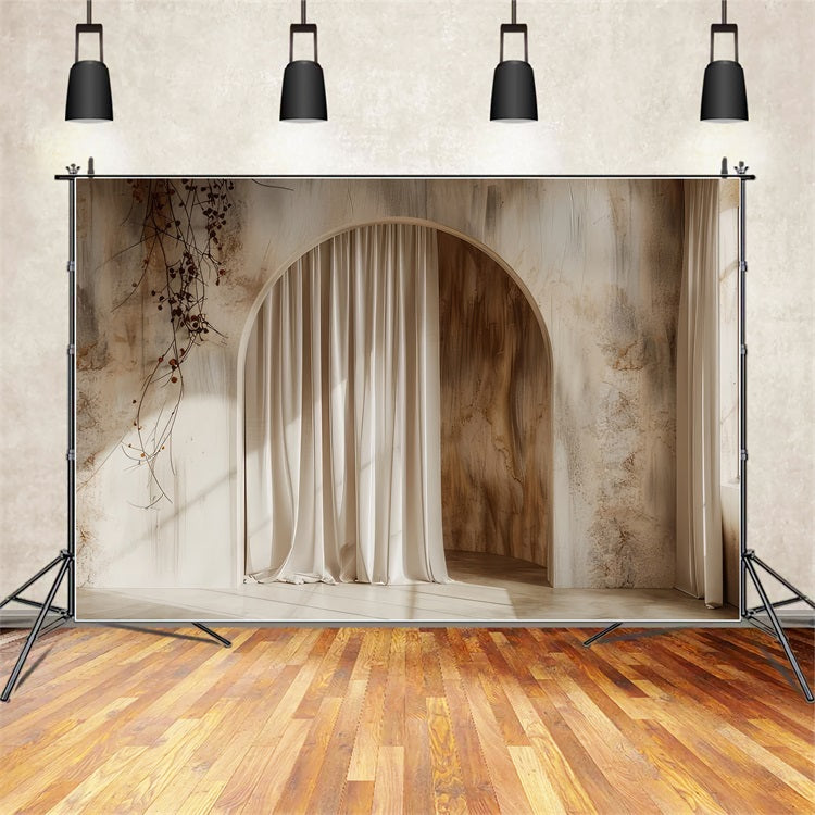 Boho Backdrops Ideas Arch Draped Curtain Backdrop BRP10-604