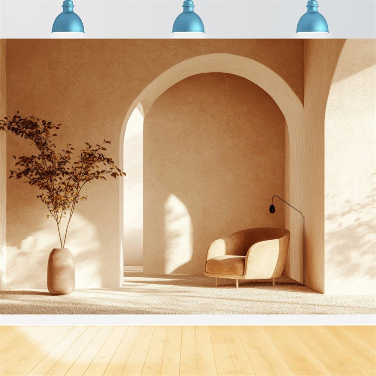 Bohemian Backdrop Design Earth Toned Archway Armchair Backdrop BRP10-606