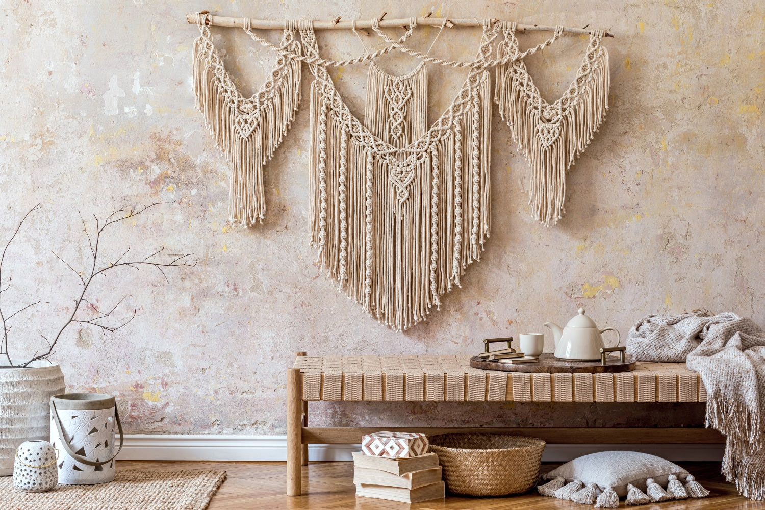 Bohemian Backdrop Wall Hanging Macramé Decor Backdrop BRP10-608