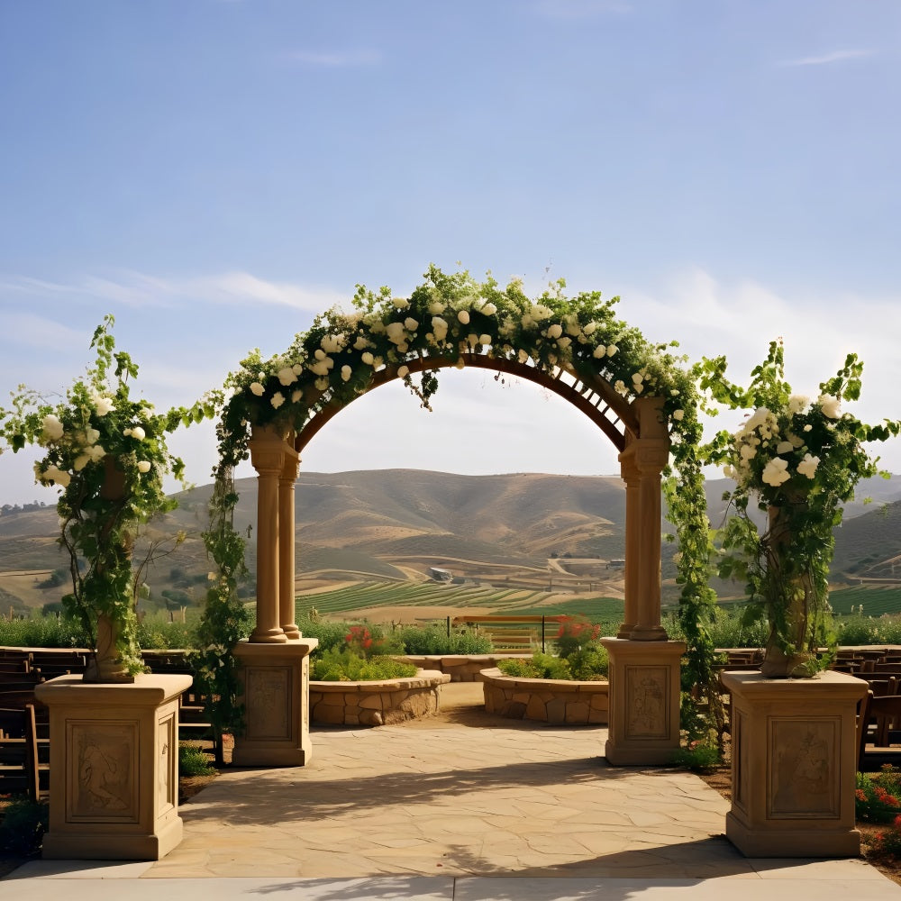 Bohemian Decoration Backdrop Floral Arch Hills Backdrop BRP10-610