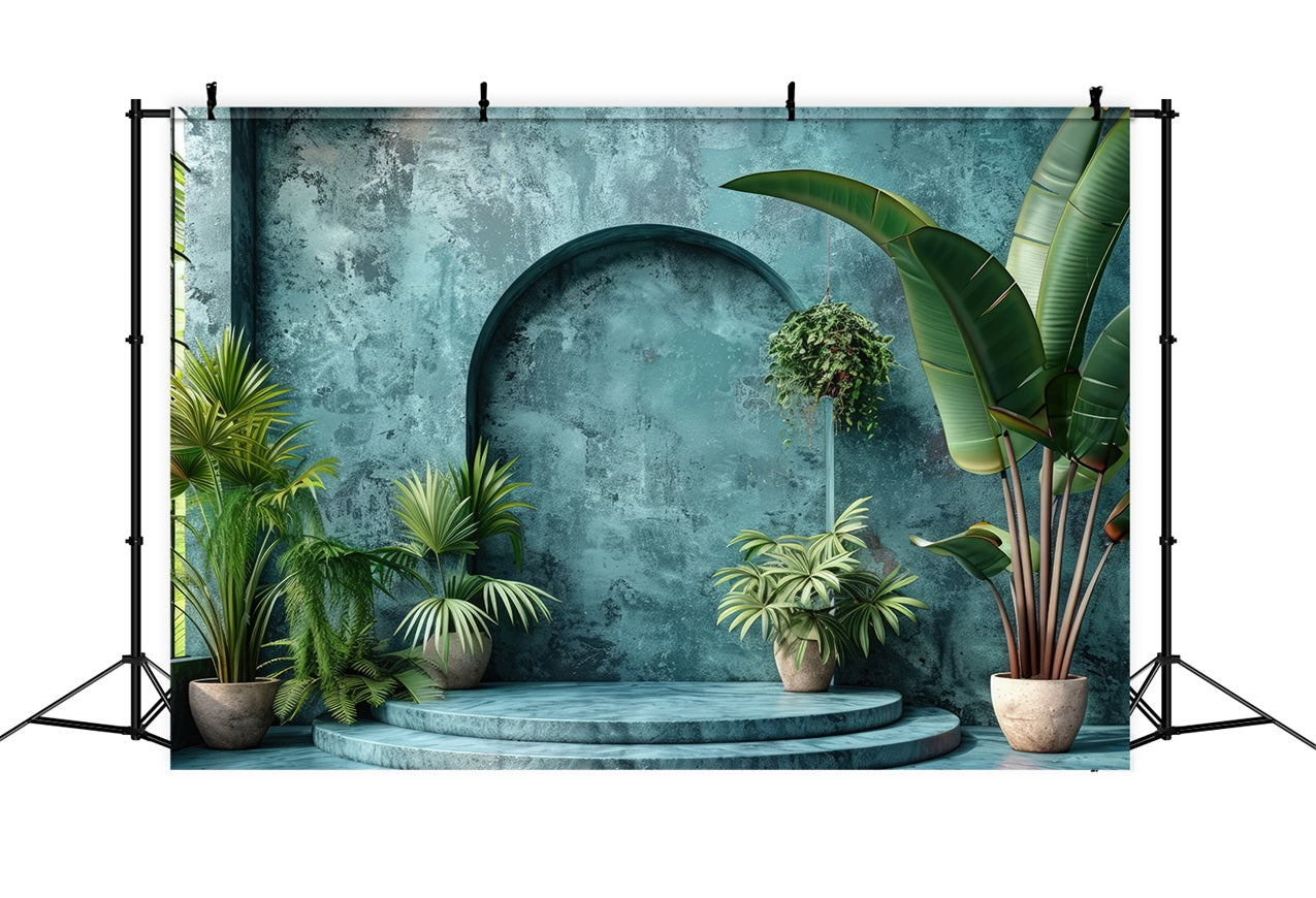 Bohemian Wall Decor Backdrop Archway Tropical Plants Backdrop BRP10-611