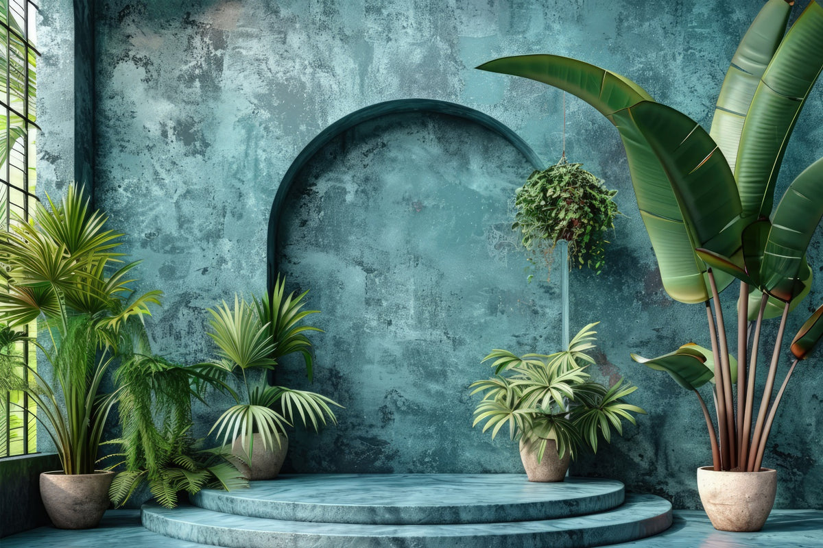 Bohemian Wall Decor Backdrop Archway Tropical Plants Backdrop BRP10-611