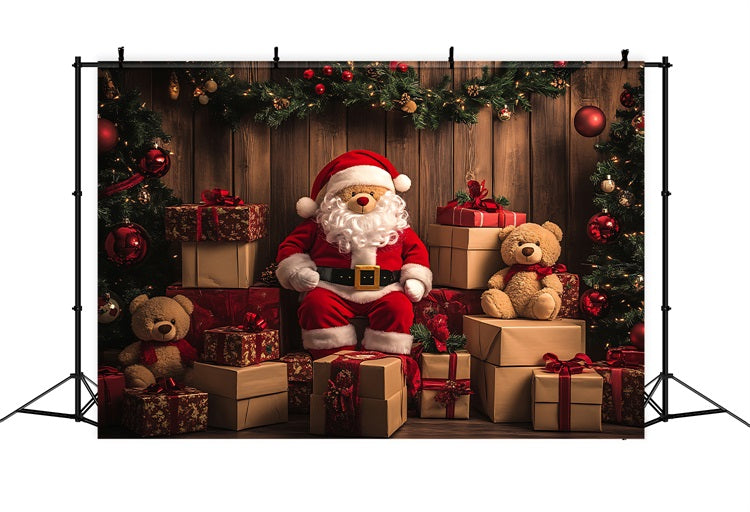 Christmas Photo Booth Backdrop Santa's Workshop Storefront Backdrop BRP10-629