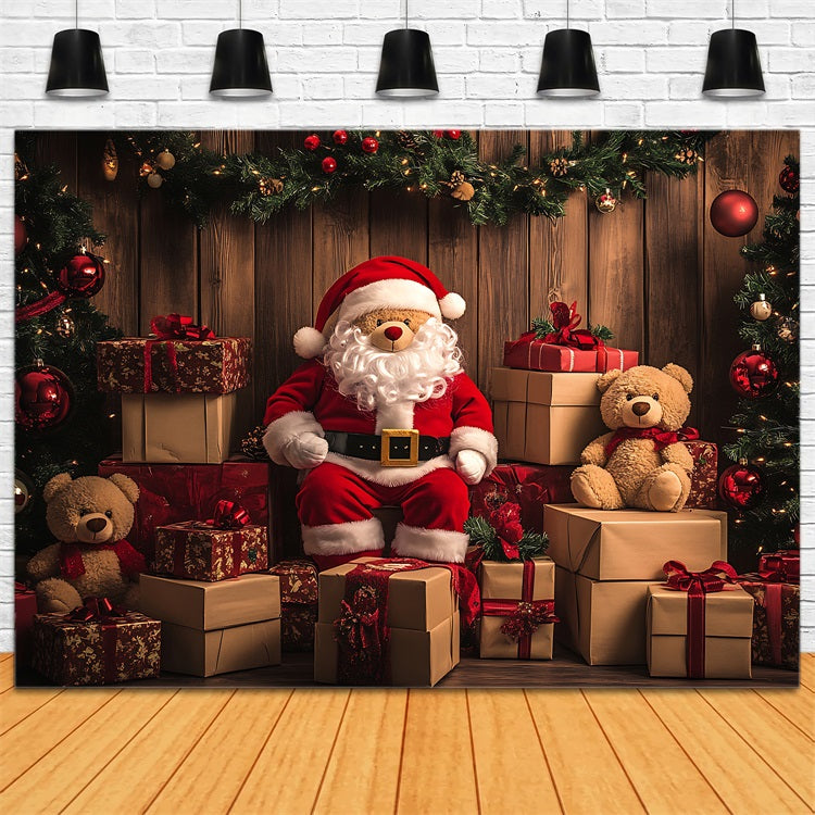 Christmas Photo Booth Backdrop Santa's Workshop Storefront Backdrop BRP10-629