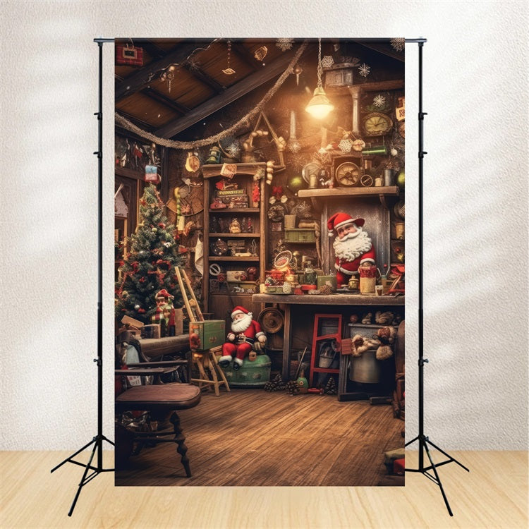 Christmas Backdrop Toys Gifts Santa's Workshop Backdrop BRP10-634