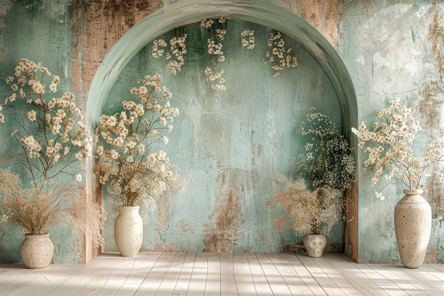 Elegant Floral Vintage Arch Boho Backdrop BRP10-64