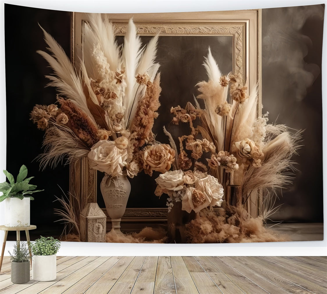 Boho Style Elegant Dried Floral Backdrop BRP10-65