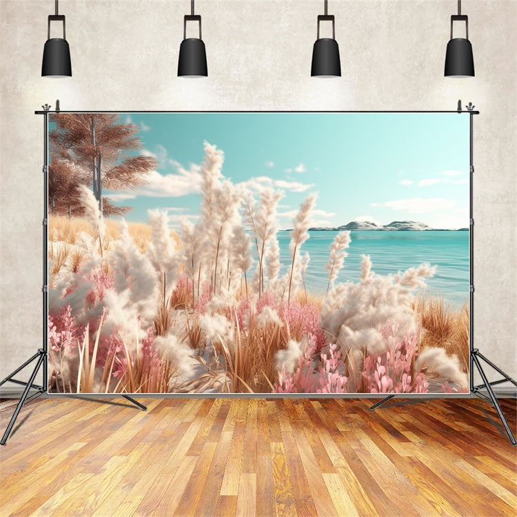 Dreamy Boho Beach Pink Accents Backdrop BRP10-66