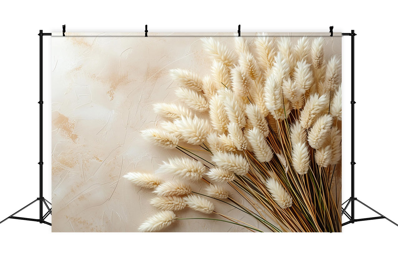 Minimalist Boho Style Pampas Accents Backdrop BRP10-71