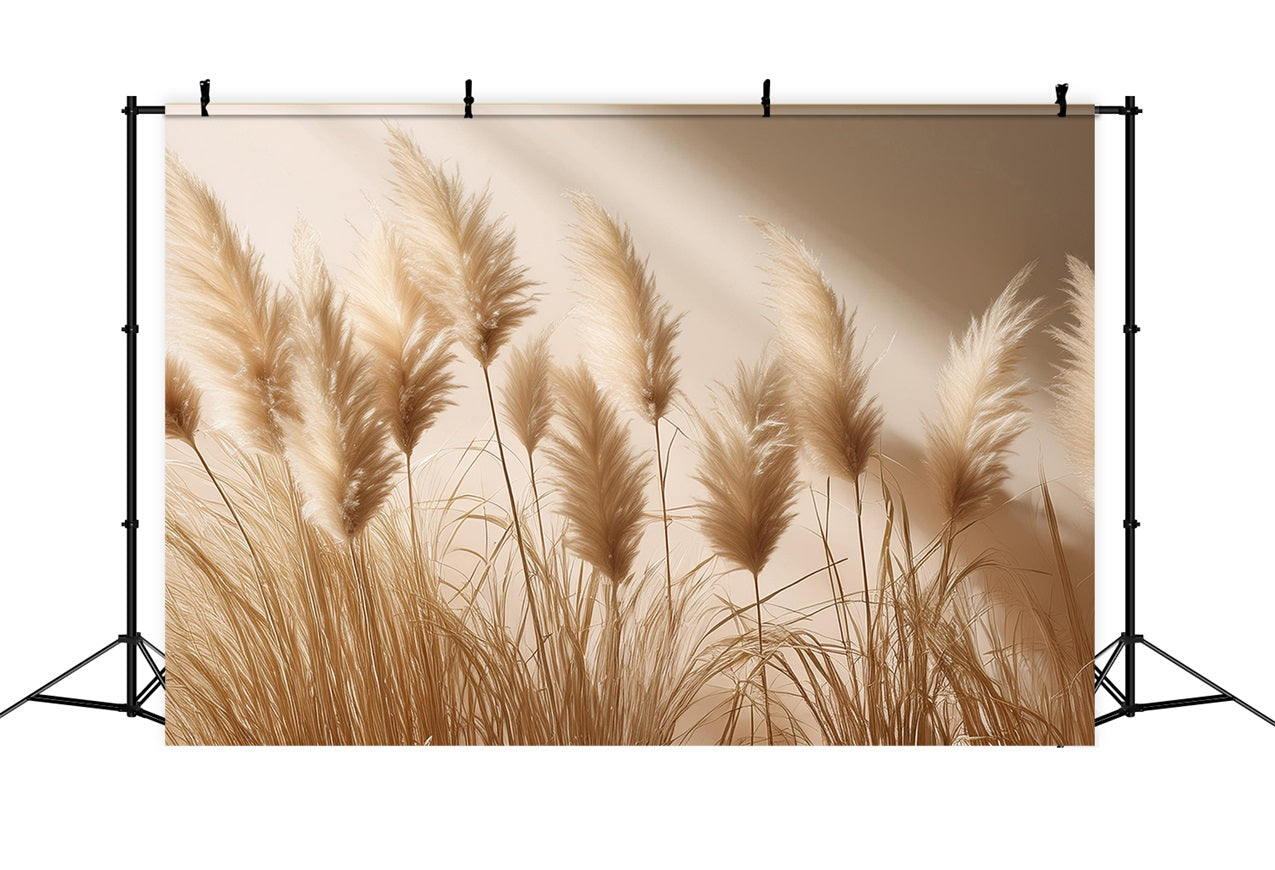 Simple Boho Soft Pampas Decor Backdrop BRP10-72