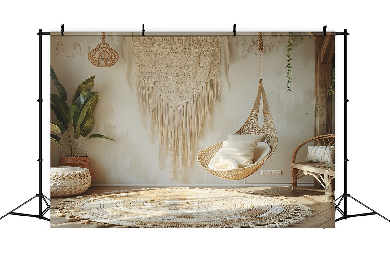 Natural Light Boho Hanging Chair Backdrop BRP10-87